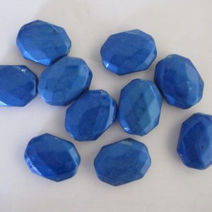 10 Blue faceted rectangles