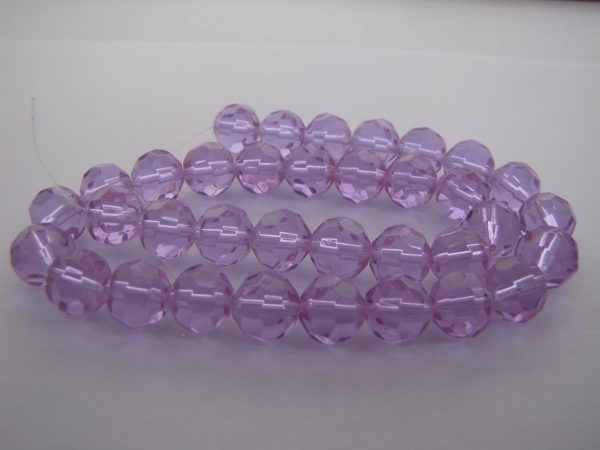 Purple faceted beads 1 Strand