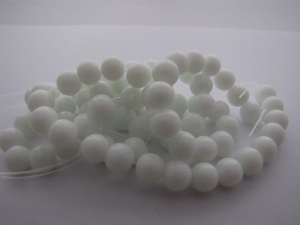 white beads 8mm 2 Strands