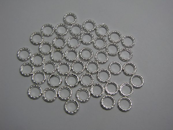 50 Metal rings 8mm
