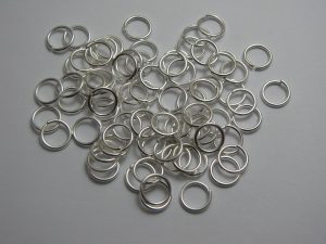 Jump rings silver metal 8mm