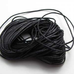 10mtrs of Black waxed cord 1mm