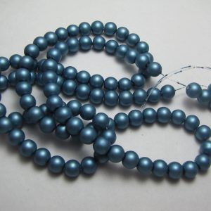 Blue smooth painted 8mm