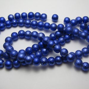 Blue painted beads 8mm