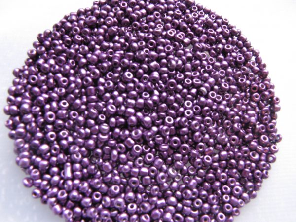 Purple seed beads 2mm